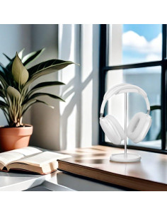 Soporte para Auriculares NQQNQQ YO-2 Blanco con Almacenamiento 2