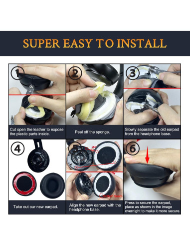 Almohadillas de Repuesto SOULWIT para Auriculares Beats Solo Pro - Negro