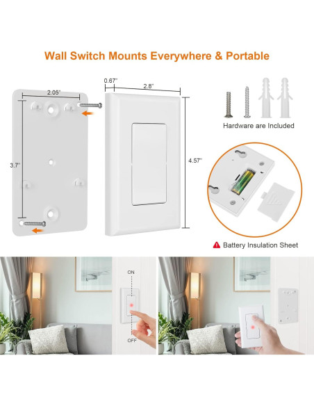 Portalámparas Inalámbrico SURAIELEC E26/E27 con Control Remoto