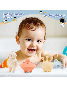 Conjunto de Juguetes de Baño AMCHSURI Espacio 4 Piezas 2