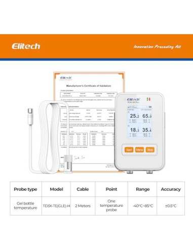 Sonda de Gel de Temperatura Elitech RCW-360Plus 2m