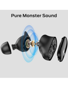 Auriculares In-Ear Bluetooth Monster N-Lite 206 IPX6 25H Negro 2