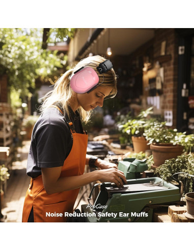 Auriculares de Reducción de Ruido ProCase NRR 28dB - 2 Paquetes Rosa y Negro
