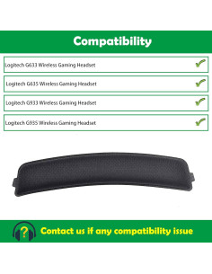 Cojín de Diadema ACCOUTA para Auriculares Logitech G633 G635 G933 G935 2