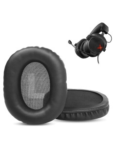 Almohadillas de Reemplazo XRHTONG para Auriculares Gaming Sound BlasterX H5 H7 - Cuero y Espuma