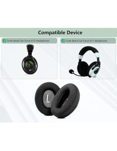Almohadillas de Reemplazo Turtle Beach Ear Force X12/X11 - Tela Transpirable y Espuma Densa 2