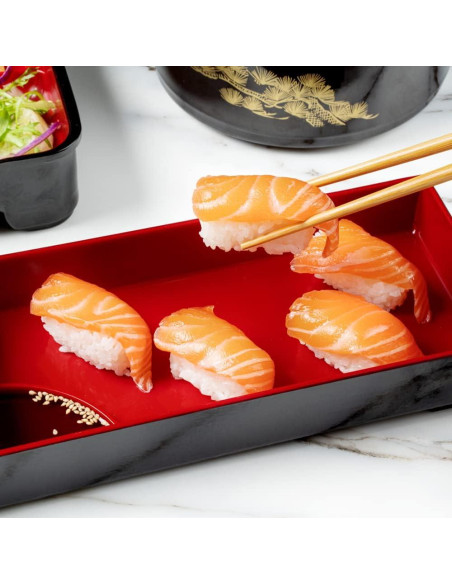 Bandeja Bento Tek 35.4 cm con 2 Compartimentos - Restaurantware