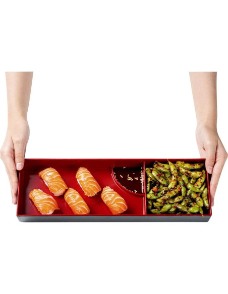 Bandeja Bento Tek 35.4 cm con 2 Compartimentos - Restaurantware