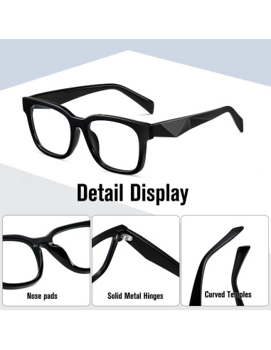 Gafas bloqueadoras luz azul Kimorn, protección UV, marco negro