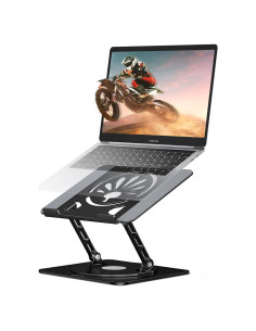 Soporte Ajustable para Laptop Axbima AX37 Plegable 360 Negro