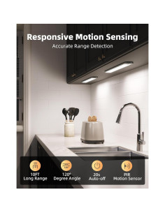 Iluminación Bajo Gabinete AMETHEUS Lite23, 3 Luces Recargables 2