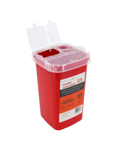 Contenedor de Desechos Cortantes Ever Ready 1L con Tapa Dividida