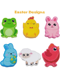 Rompecabezas de Madera OCBTOW Pascua para Niños 17.8 cm 2