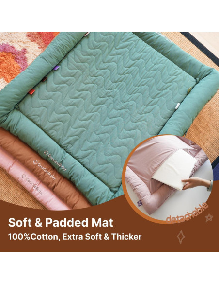 Alfombrilla de Juego CooCooBaby con 5 Juguetes Sensoriales