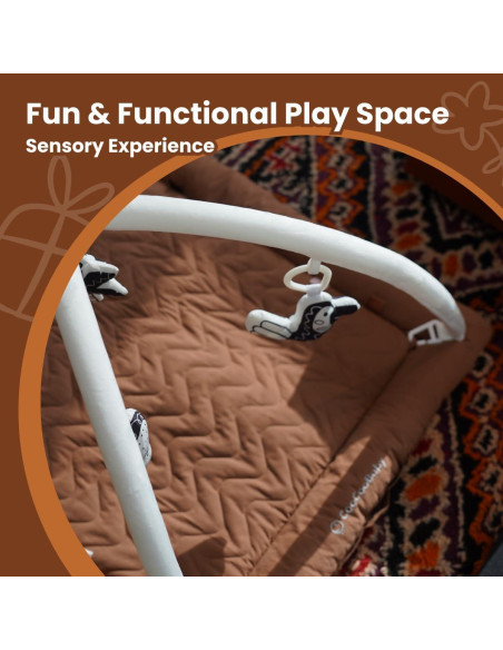 Alfombrilla de Juego CooCooBaby con 5 Juguetes Sensoriales