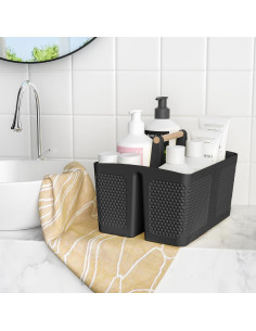 Caddy de Ducha Portátil Xuhdukc Negro 27.4x19.7x18.4 cm 2