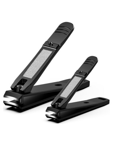 Juego de Cortauñas FERYES 2 Piezas Negro - Aseo de Precisión