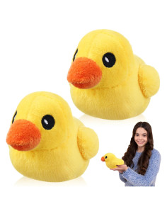 Peluche Pato Amarillo Leyndo 2 Pcs 12 cm Suave Decorativo
