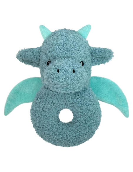 Sonajero de Peluche Dragón Cian Doindute 15.24 cm Sonajero de Peluche Dragón Cian Doindute 15.24 cm