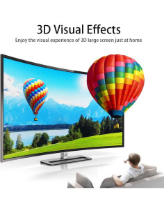 Cable HDMI 4K Cheges 0.3m Alta Velocidad 18Gbps HDR 2