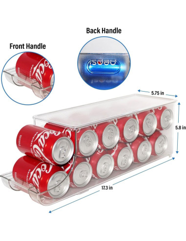Organizador de Latas de Soda ShelfShaper, Apilable, 2 Piezas
