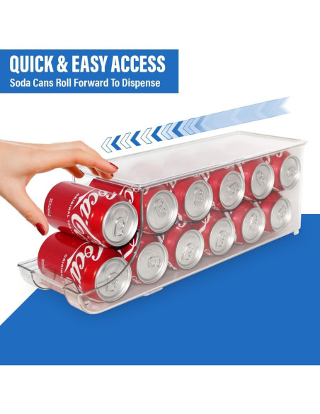 Organizador de Latas de Soda ShelfShaper, Apilable, 2 Piezas Organizador de Latas de Soda ShelfShaper, Apilable, 2 Piezas