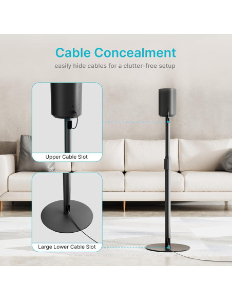 Soporte para Altavoces SONOS Era 300 y 100 Ajustable 68-108 cm