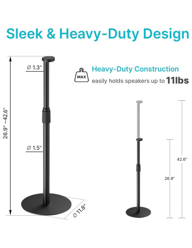 Soporte para Altavoces SONOS Era 300 y 100 Ajustable 68-108 cm