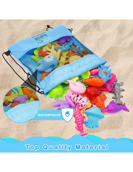 Juego de Juguetes de Pesca Magnética Kiditos 46 PCS para Baño Juego de Juguetes de Pesca Magnética Kiditos 46 PCS para Baño
