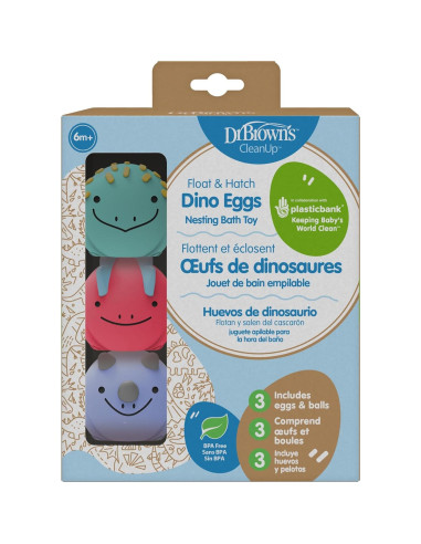 Juguete de Baño Interactivo Dr. Brown's Huevos Dino 6m+
