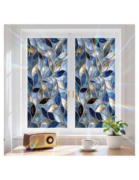 Película de Privacidad Floral BVBOX 44.5x100.2cm PVC UV Película de Privacidad Floral BVBOX 44.5x100.2cm PVC UV