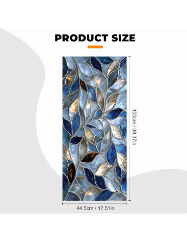 Película de Privacidad Floral BVBOX 44.5x100.2cm PVC UV