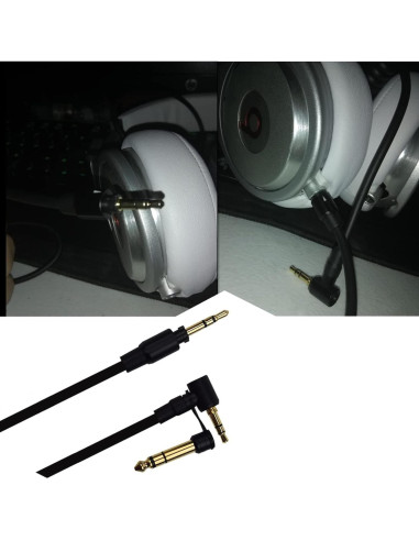 Cable Auxiliar Sqrmekoko para Auriculares Beats Studio Detox