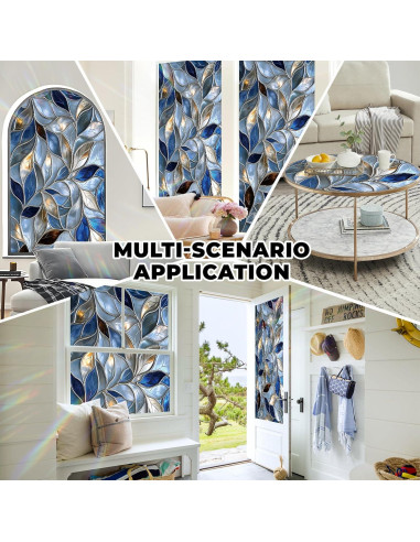 Película de Privacidad Floral BVBOX 44.5x100.2cm PVC UV