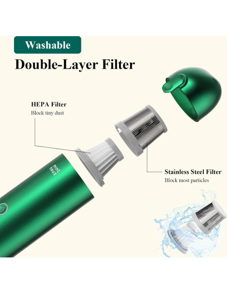 Aspiradora de Mano Inalámbrica Minthouz 17000Pa 120W Azul Aspiradora de Mano Inalámbrica Minthouz 17000Pa 120W Azul