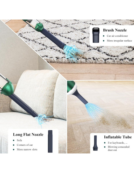 Aspiradora de Mano Inalámbrica Minthouz 17000Pa 120W Azul Aspiradora de Mano Inalámbrica Minthouz 17000Pa 120W Azul