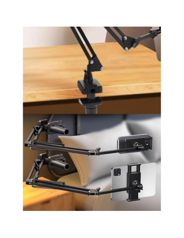 Soporte de Abrazadera de Escritorio Singzhu para Micrófono Negro