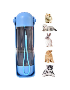 Taza de Agua y Comedero para Mascotas SONCHIE Azul 3 en 1