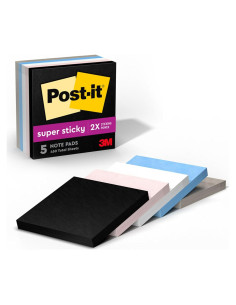 Notas Post-it Súper Adhesivas 7.62 cm 5 Blocs 90 Hojas