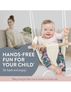 Columpio para Bebés Monkey & Mouse - Crema, Silla Colgante 1.74kg 2