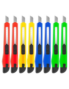 Cuchillos Utilitarios Retráctiles DIYSELF - Paquete de 8, 9mm