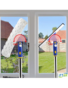 Kit de Limpieza de Ventanas ITTAR con Poste Telescópico 152.4 cm 2
