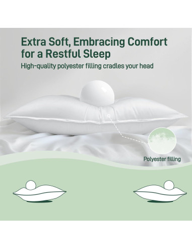 Almohada Hipoalergénica Caelorin Reina 71x51cm Viscosa Bambú
