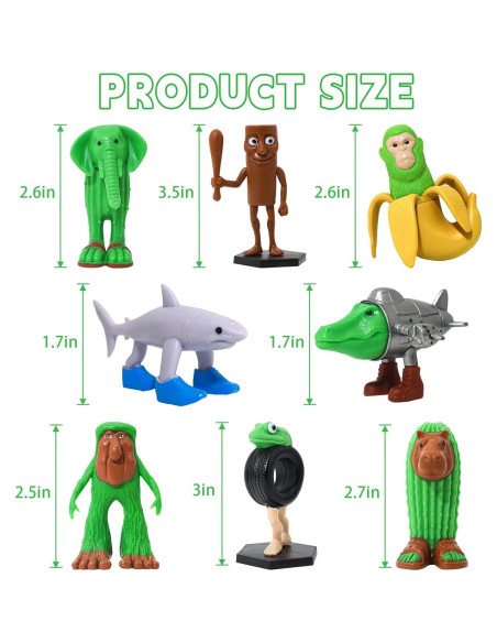 8 Figuras de Acción Brainrot Italiano DUMPOP Coleccionables