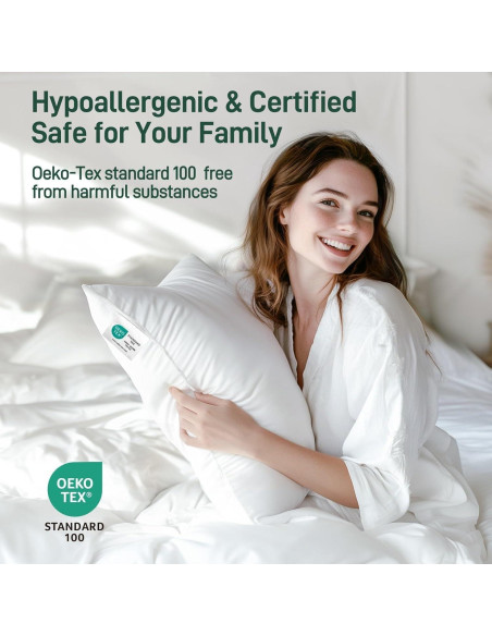 Almohada Hipoalergénica Caelorin Reina 71x51cm Viscosa Bambú