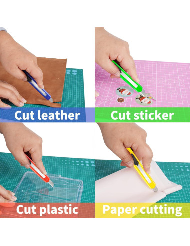 Cuchillos Utilitarios Retráctiles DIYSELF - Paquete de 8, 9mm