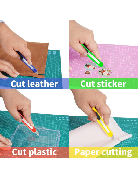 Cuchillos Utilitarios Retráctiles DIYSELF - Paquete de 8, 9mm