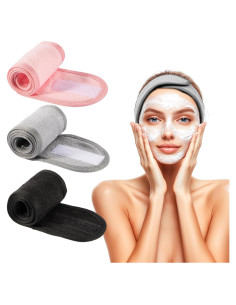 Diadema Facial de Spa YYZ - 3PCS Microfibra Ajustable