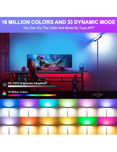 Lámpara de Piso LED Inteligente Caupel 36W RGB Control Remoto 2