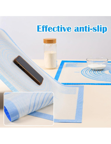 Alfombrilla de Hornear de Silicona Antiadherente 50.8x40.6cm Azul Folksy